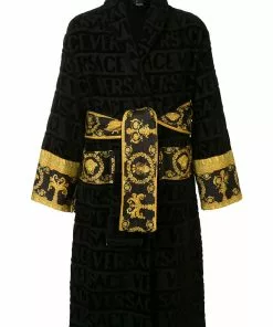 Versace Barocco trim bathrobe