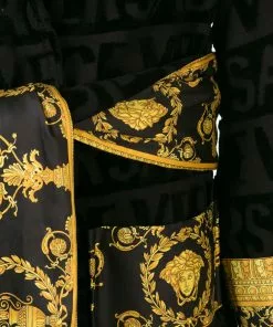 Versace Barocco trim bathrobe