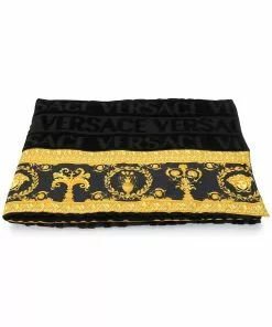 Versace Barocco trim bath towel