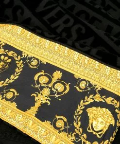 Versace Barocco trim bath towel