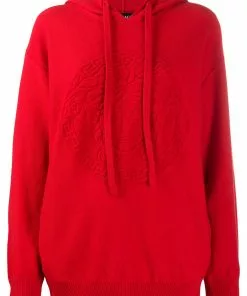Versace oversized medusa motif hoodie