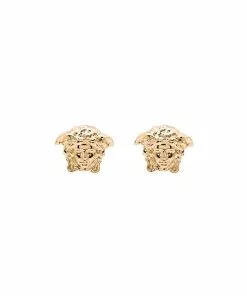 Versace gold-tone Medusa head earrings