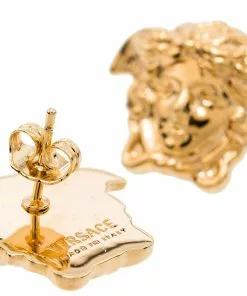 Versace gold-tone Medusa head earrings