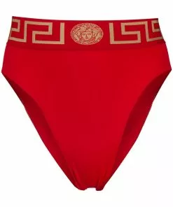 Versace Greca Border high leg swimming briefs