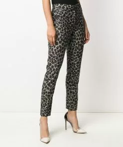 Versace leopard print tailored trousers