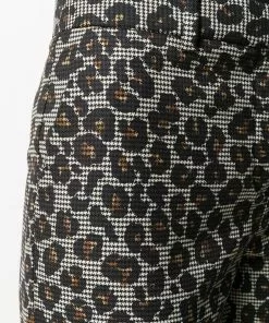 Versace leopard print tailored trousers