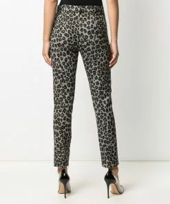 Versace leopard print tailored trousers