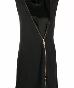 Versace Zip Accent mini dress