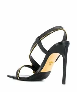 Versace zip-detail leather sandals