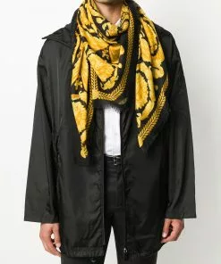 Versace fine knit baroque print scarf