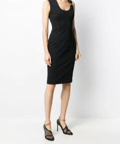 Versace Gathered strap fitted dress 11 Versace gathered strap fitted dress