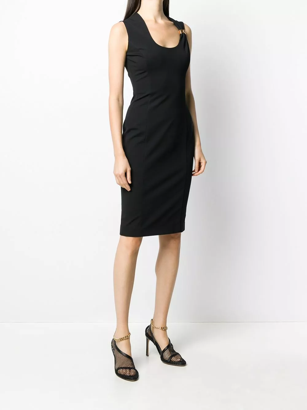 Versace Gathered strap fitted dress 5 Versace gathered strap fitted dress