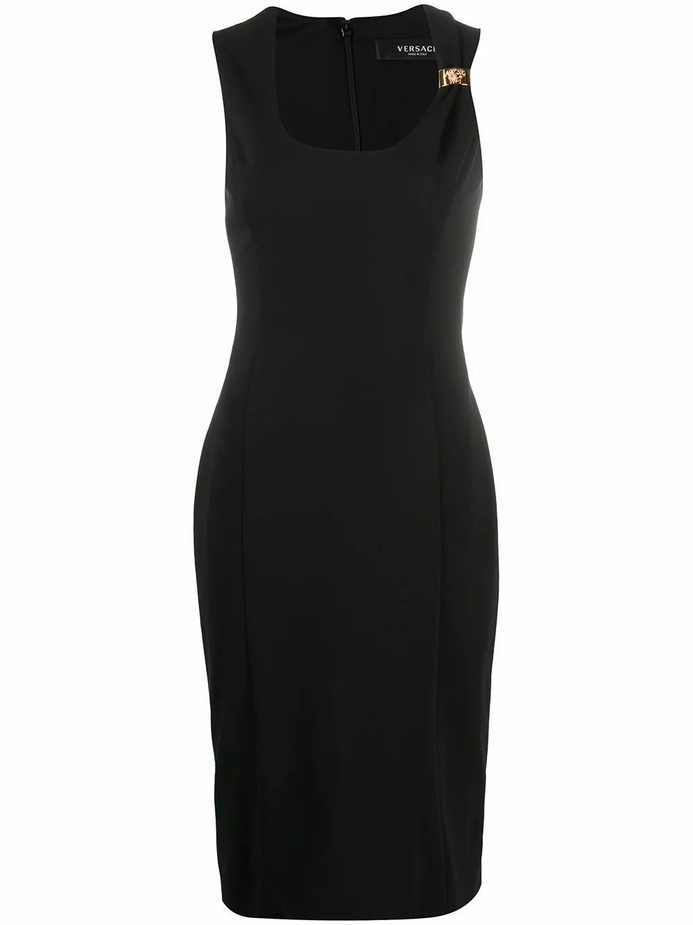 Versace Gathered strap fitted dress 3 Versace gathered strap fitted dress