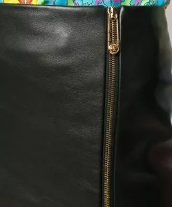 Versace asymmetric-zip A-line skirt