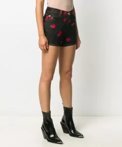 Versace Rose embroidered shorts 11 Versace rose-embroidered shorts