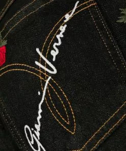 Versace Rose embroidered shorts 15 Versace rose-embroidered shorts