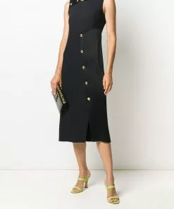 Versace asymmetric wrap-style dress