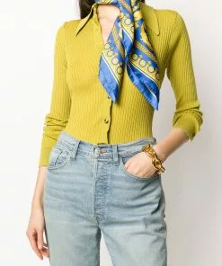 Versace Baroque print silk foulard