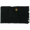 Versace Embroidered Medusa fringed scarf 1 Versace embroidered Medusa fringed scarf