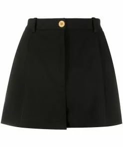 Versace Medusa-button high-waisted shorts