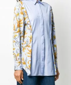 Versace panelled cotton shirt