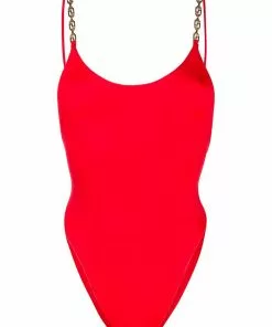 Versace chain detail swimsuit