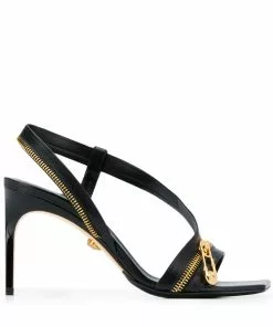 Versace safety pin stiletto sandals