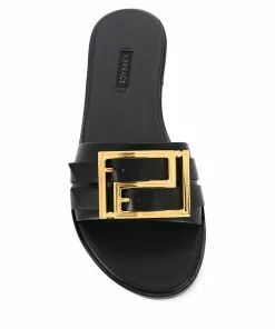 Versace Greca plaque sandals