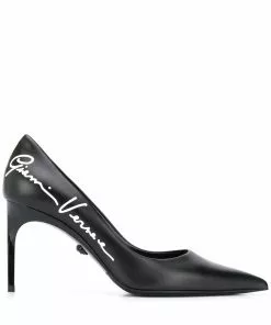 Versace logo print 80mm pumps