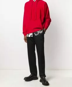 Versace flocked Medusa head hoodie