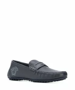 Versace embroidered Medusa loafers