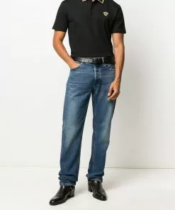 Versace Greca collar polo shirt