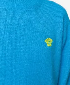 Versace Medusa Head embroidered jumper