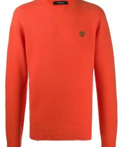 Versace Medusa Head logo embroidered jumper