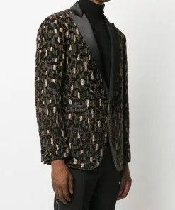 Versace bead embellished blazer