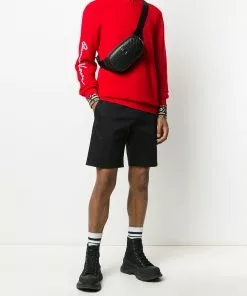 Versace embroidered Signature logo shorts