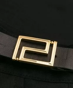 Versace logo tab tailored trousers