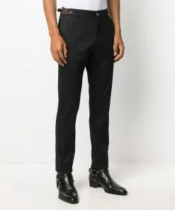 Versace logo tab tailored trousers
