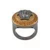 Versace Medusa head two tone ring 2 Versace Medusa head two-tone ring