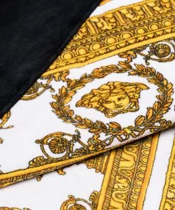 Versace baroque-print beach towel
