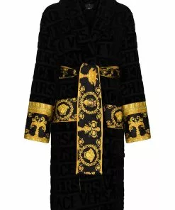 Versace Baroque logo-print robe