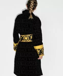 Versace Baroque logo-print robe