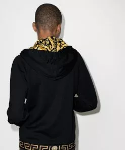 Versace Baroque print lined hoodie