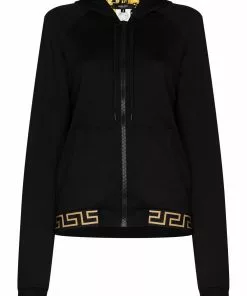 Versace Baroque print lined hoodie