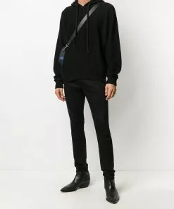 Versace drawstring cashmere-blend hoodie