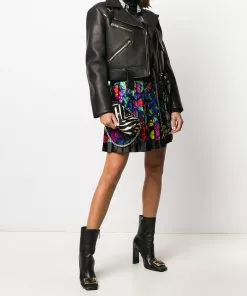 Versace cropped biker jacket