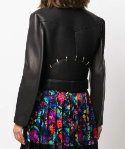 Versace cropped biker jacket