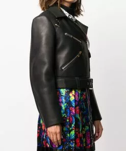 Versace cropped biker jacket