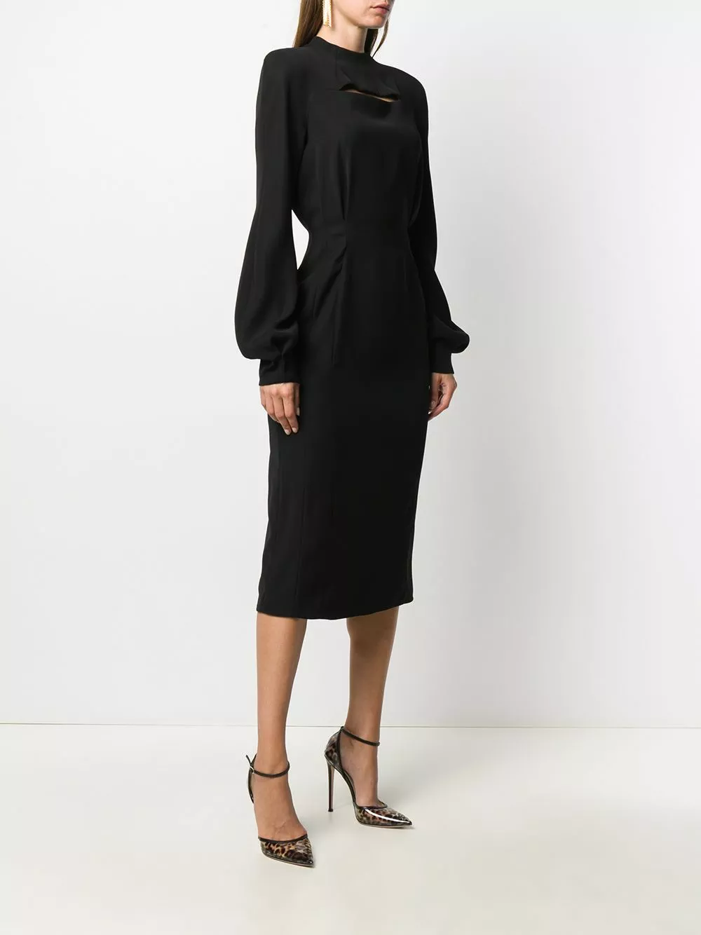 Versace Fit and flare keyhole slit dress 5 Versace fit-and-flare keyhole slit dress