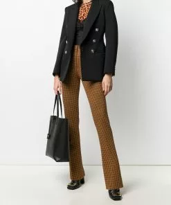 Versace contrast-hardware double-breasted blazer